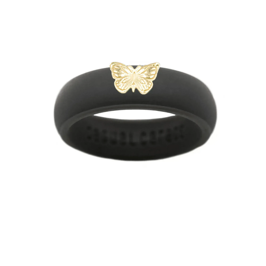 14K Butterfly Silicone Ring - Size 9