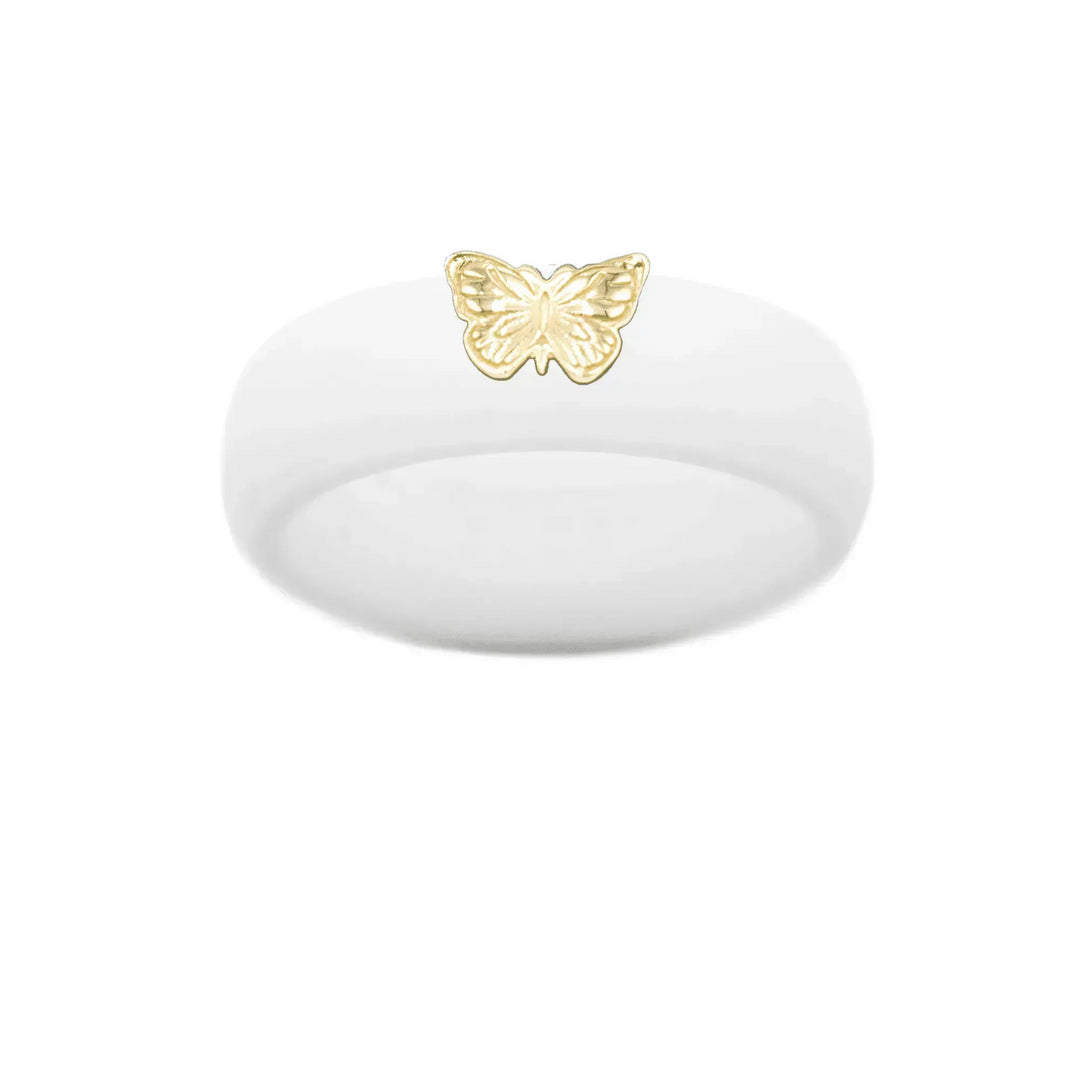 14K Butterfly Silicone Ring - Size 9