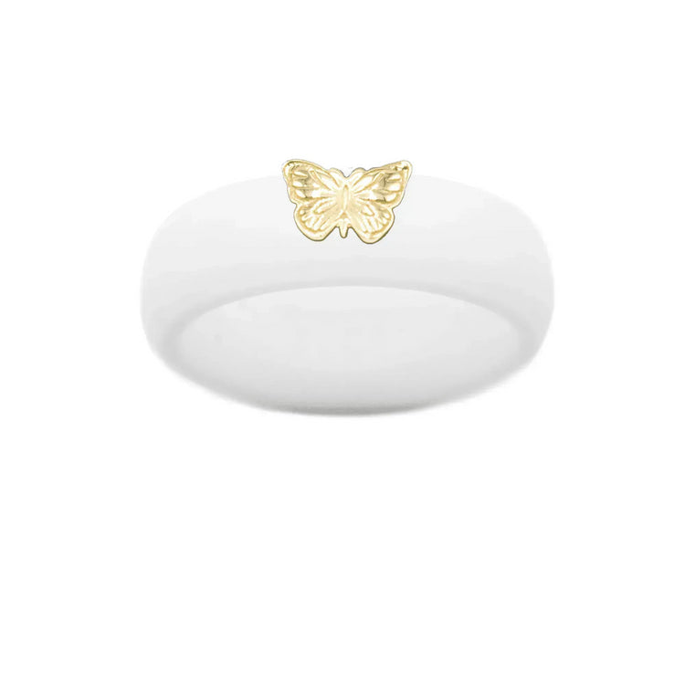 14K Butterfly Silicone Ring - Size 9