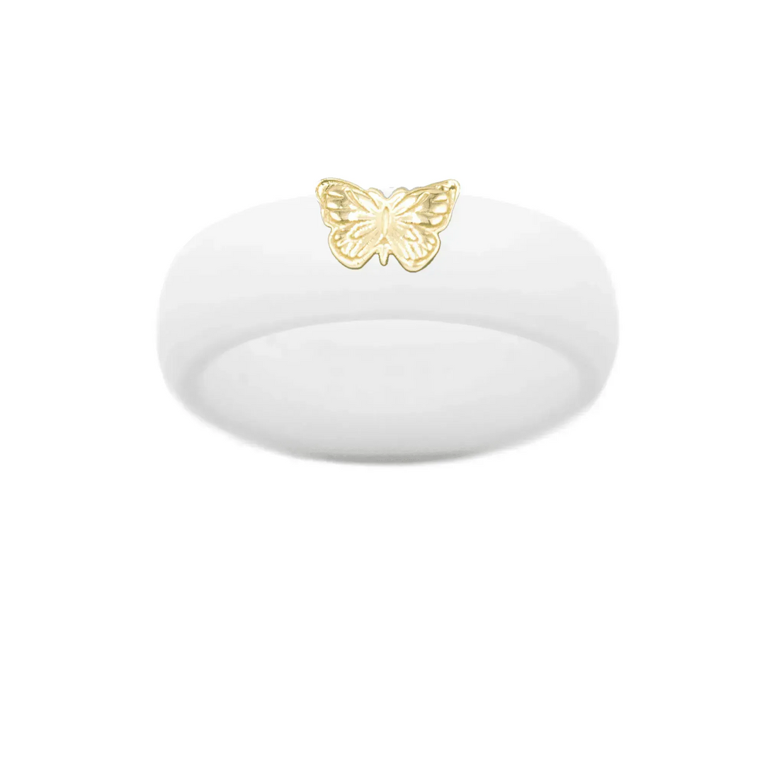 14K Butterfly Silicone Ring - Size 9