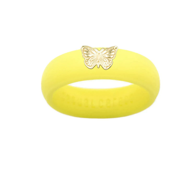 14K Butterfly Silicone Ring - Size 9