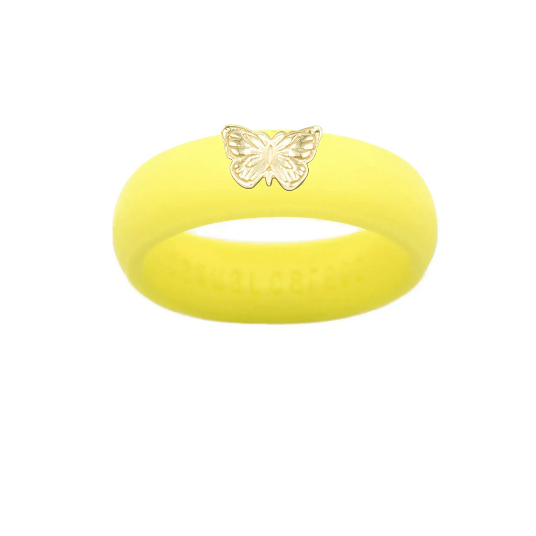 14K Butterfly Silicone Ring - Size 9