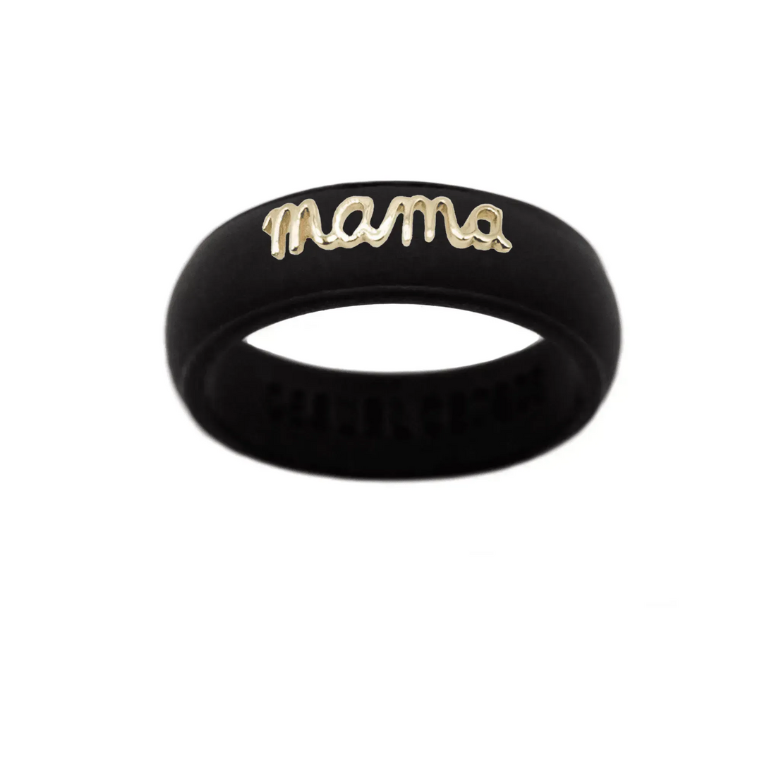 14K Gold "Mama" Silicone Ring - Size 6