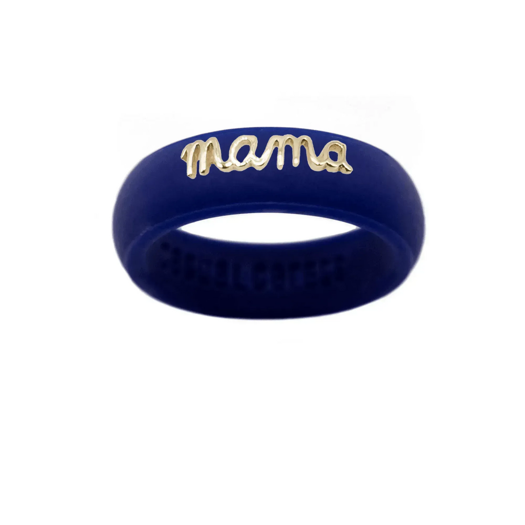 14K Gold "Mama" Silicone Ring - Size 6