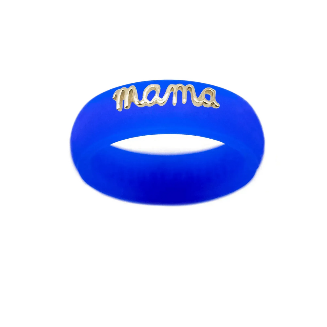 14K Gold "Mama" Silicone Ring - Size 7