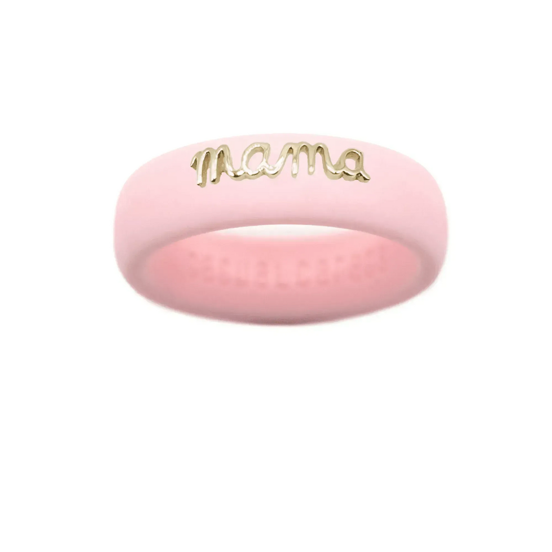 14K Gold "Mama" Silicone Ring - Size 6