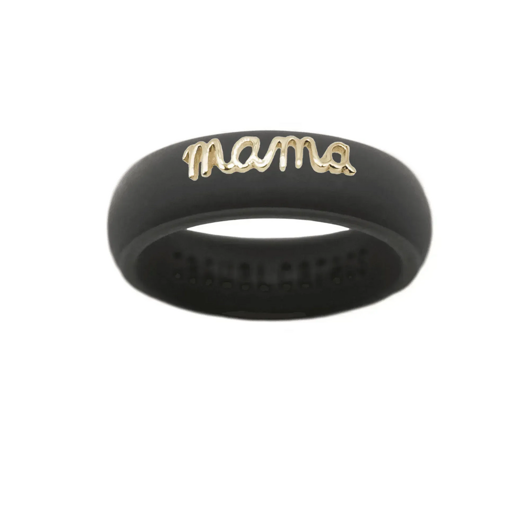 14K Gold "Mama" Silicone Ring - Size 6
