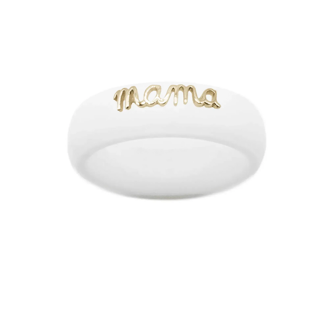 14K Gold "Mama" Silicone Ring - Size 7