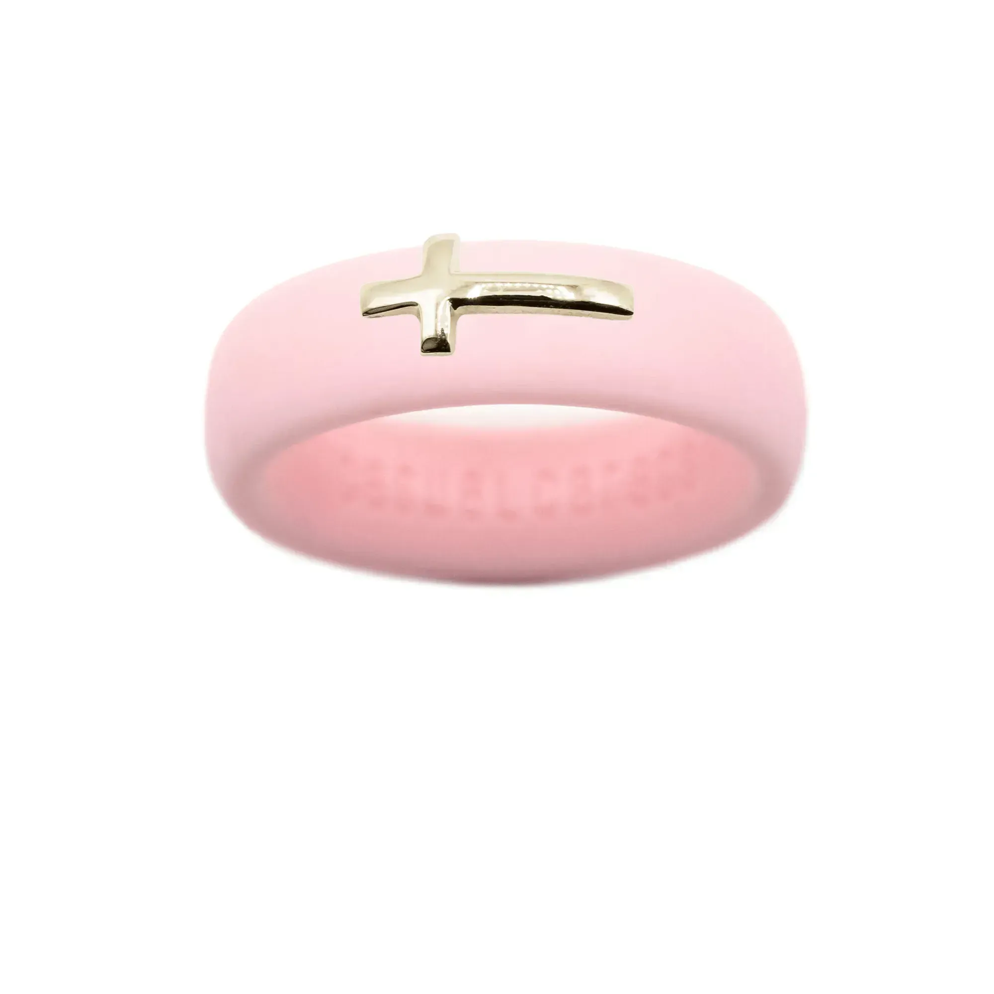 14K Sideways Cross Silicone Ring - Size 9