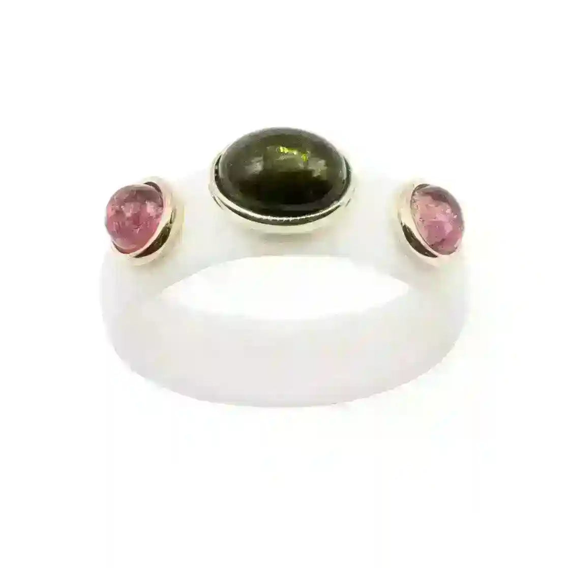 3 Stone Tourmaline Cabochon