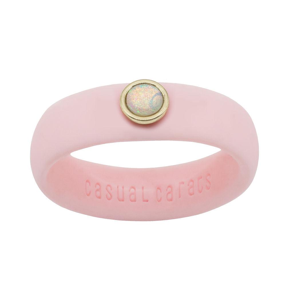 Opal Gemstone Silicone Ring