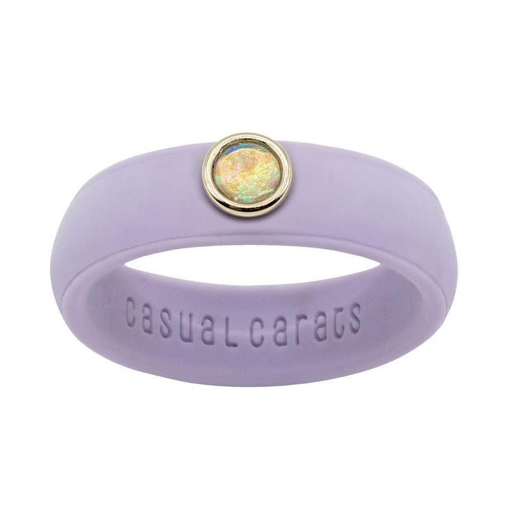 Opal Gemstone Silicone Ring