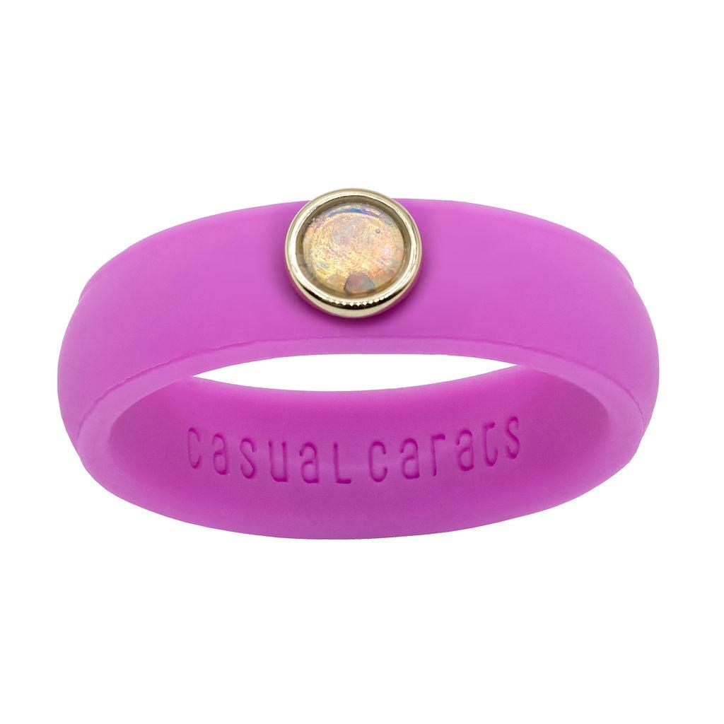 Opal Gemstone Silicone Ring