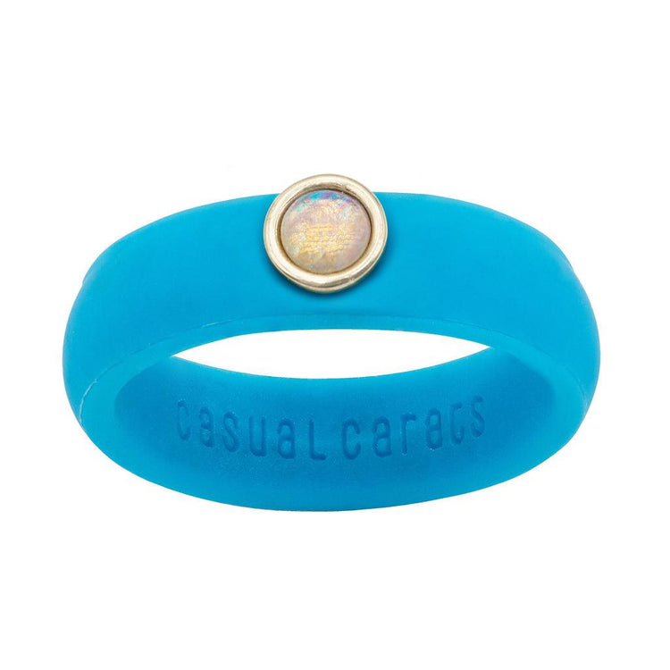 Opal Gemstone Silicone Ring