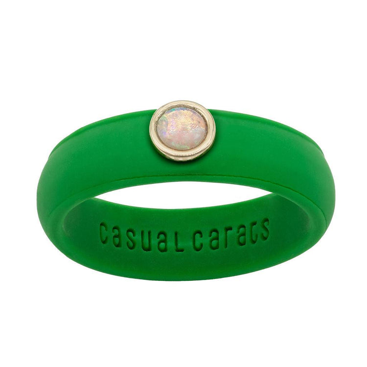 Opal Gemstone Silicone Ring