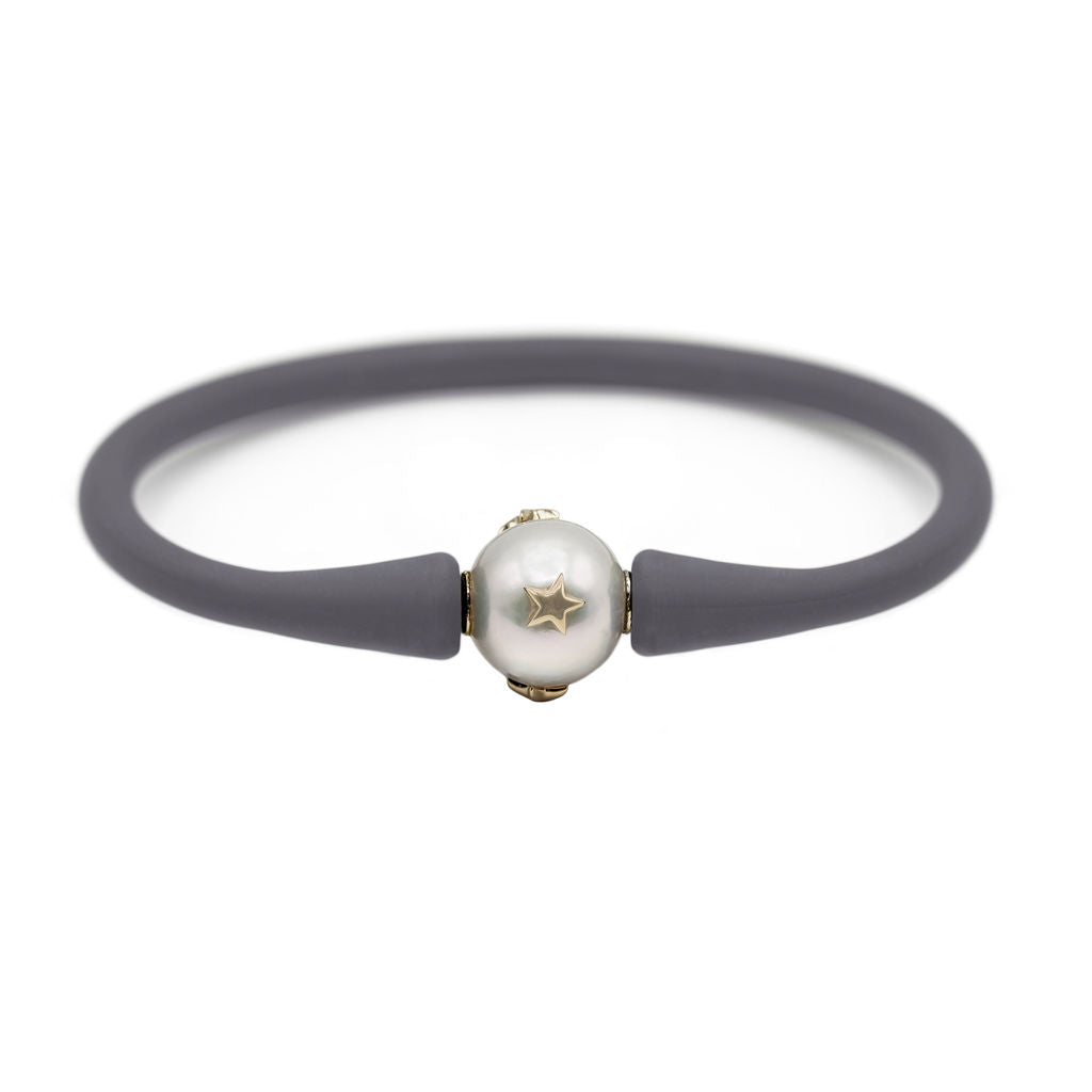 14K Star Studded Freshwater Pearl Bracelet