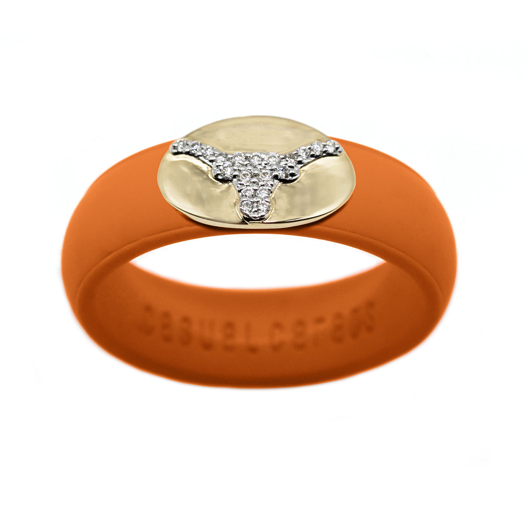 Diamond Texas Longhorn Ring