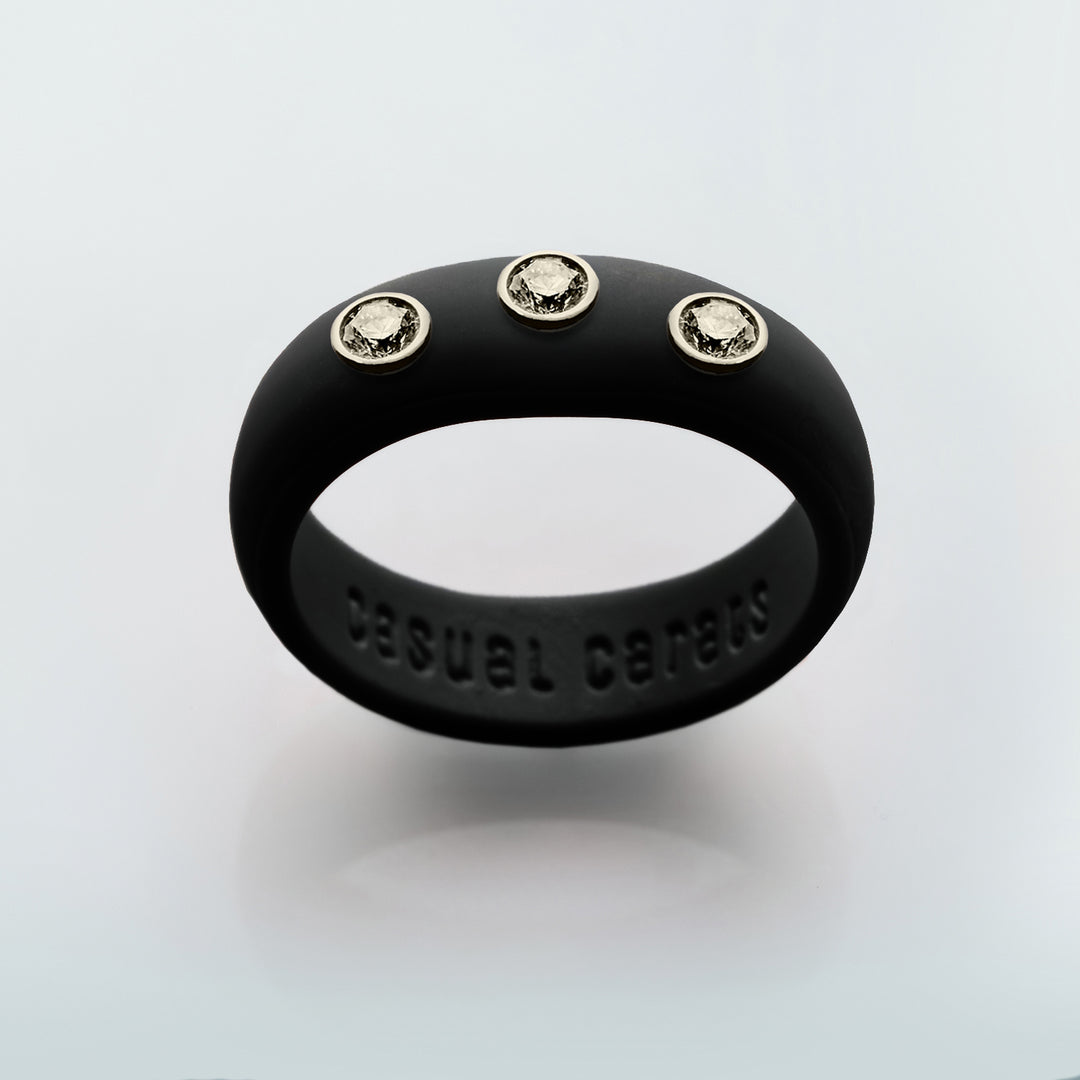 3 Stone Silicone Ring