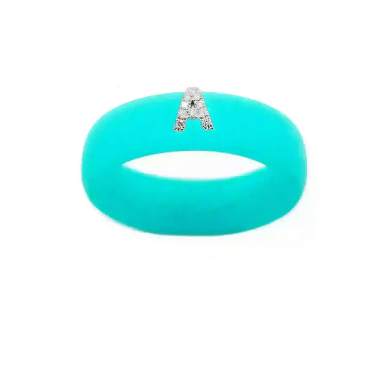“A” Diamond Initial - Size 8