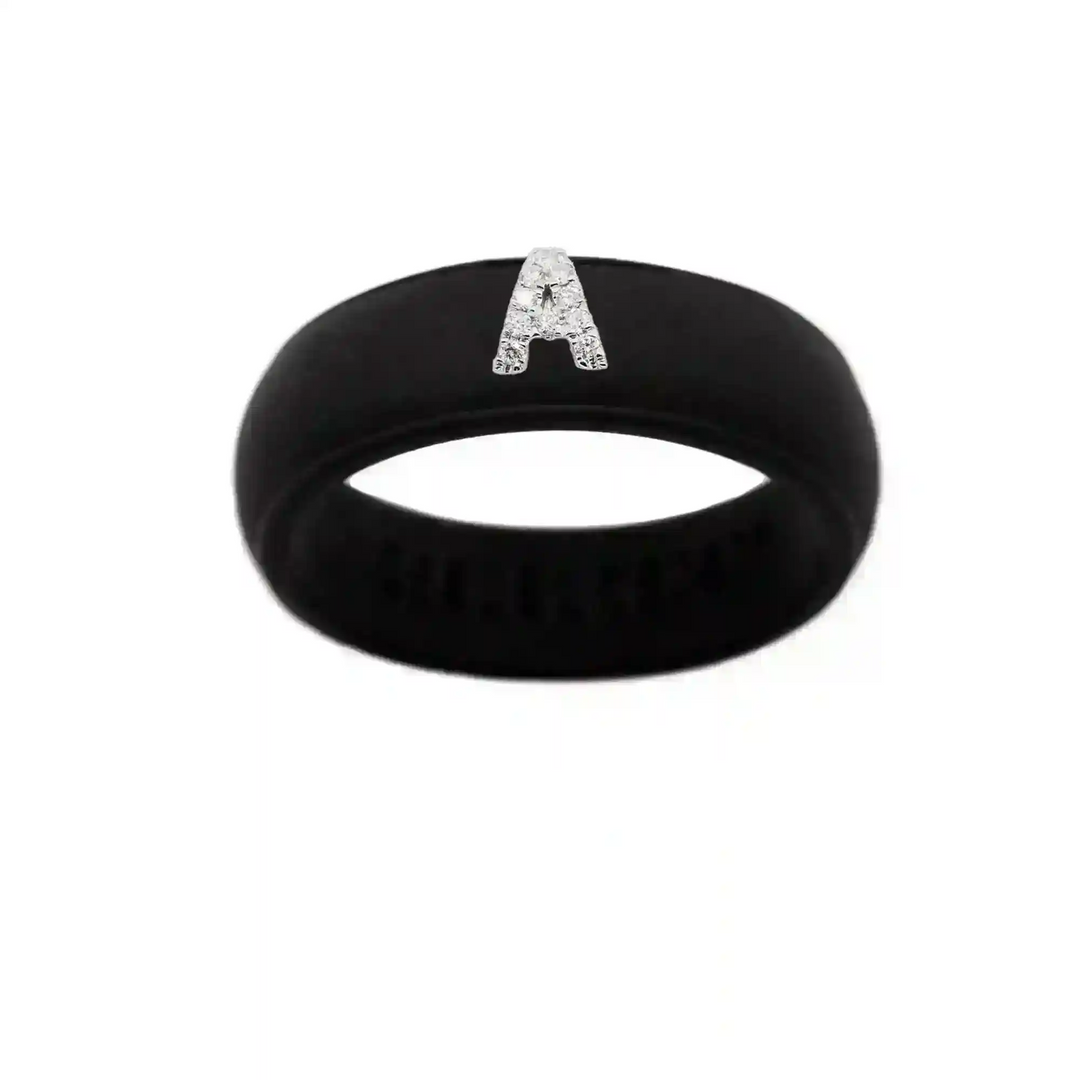 “A” Diamond Initial - Size 7