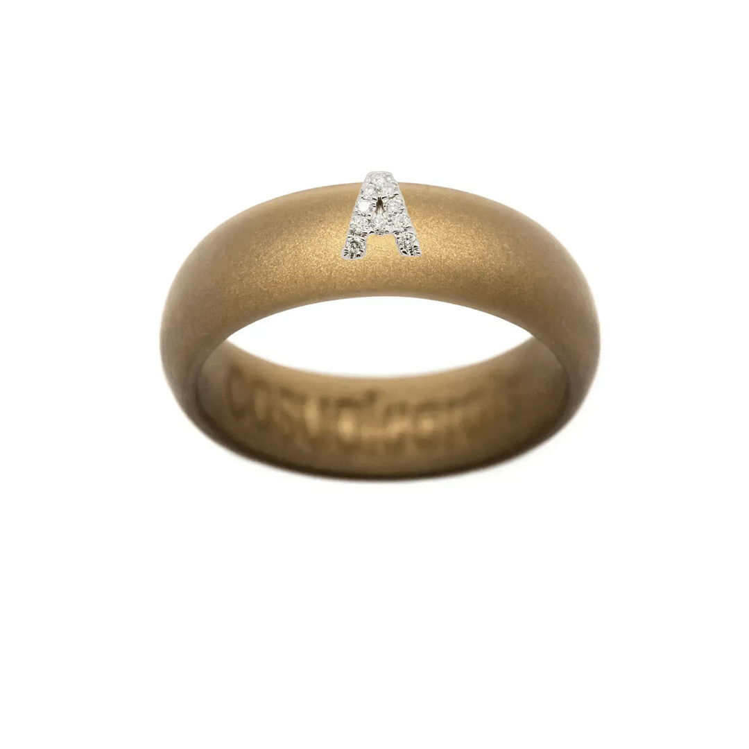 “A” Diamond Initial - Size 6