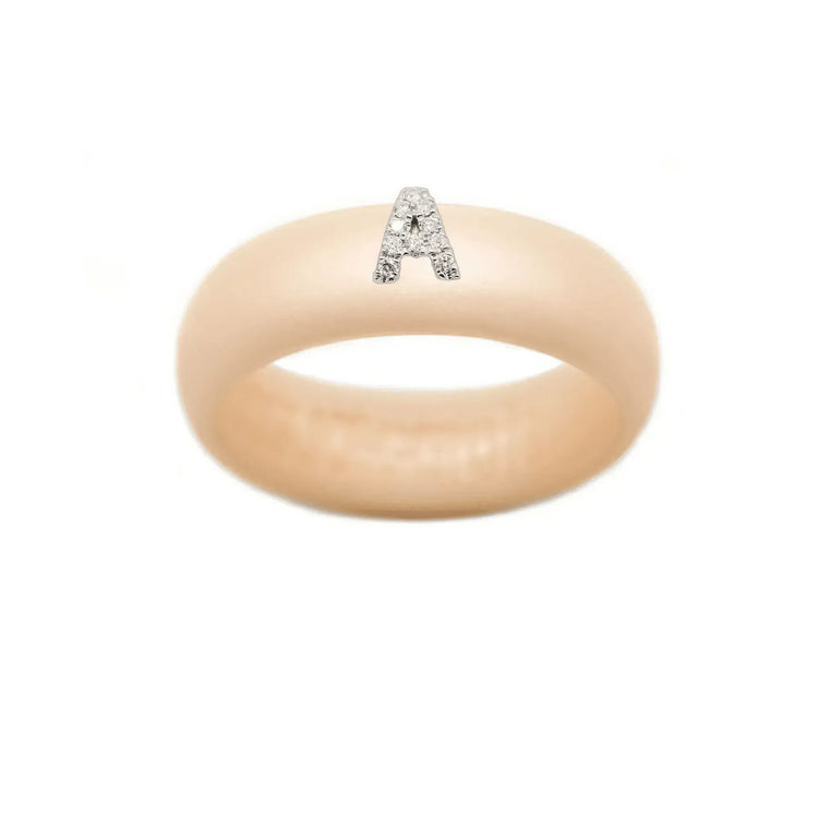 “A” Diamond Initial - Size 6