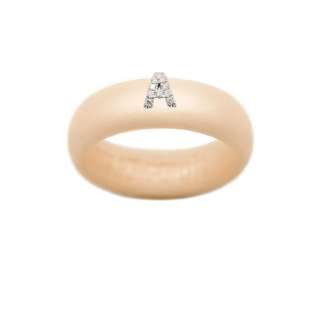 “A” Diamond Initial - Size 6