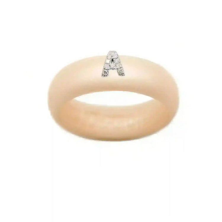 “A” Diamond Initial - Size 7