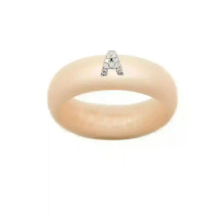 “A” Diamond Initial - Size 8