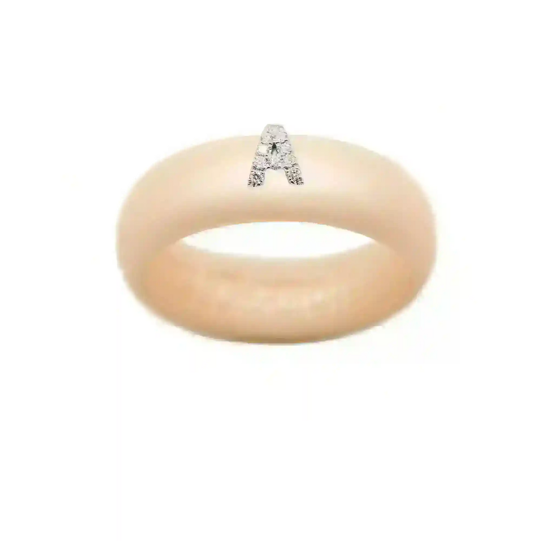“A” Diamond Initial - Size 8