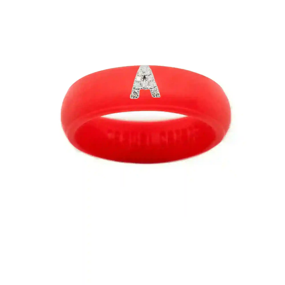 “A” Diamond Initial - Size 7