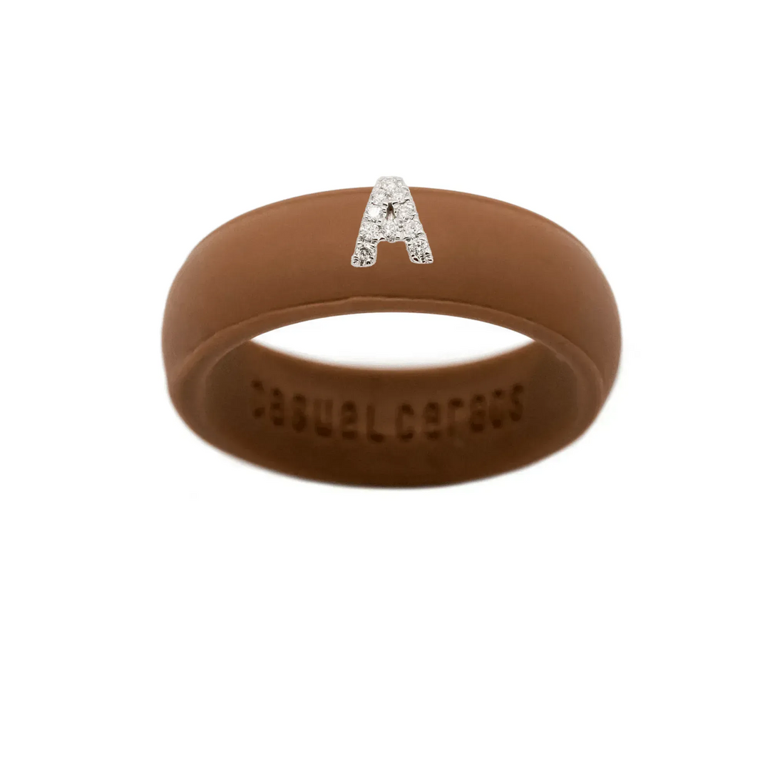 “A” Diamond Initial - Size 6