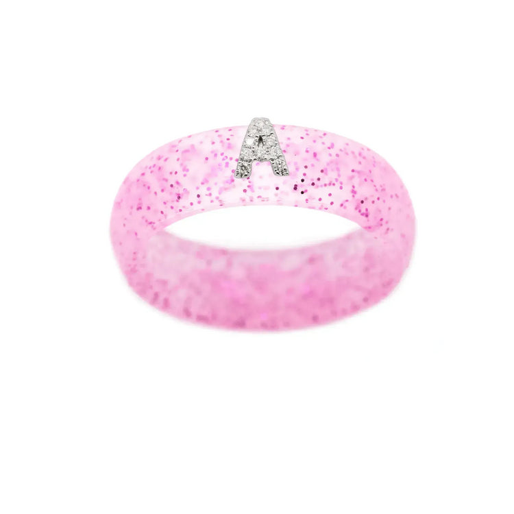 “A” Diamond Initial - Size 6