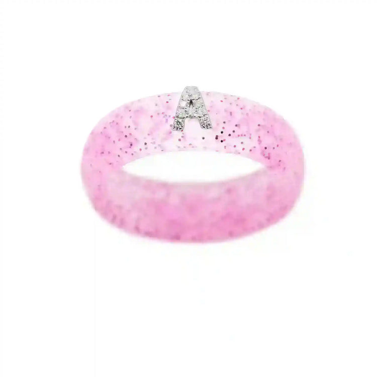 “A” Diamond Initial - Size 8