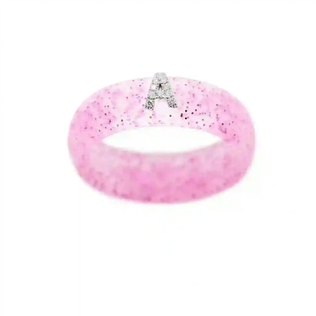 “A” Diamond Initial - Size 8