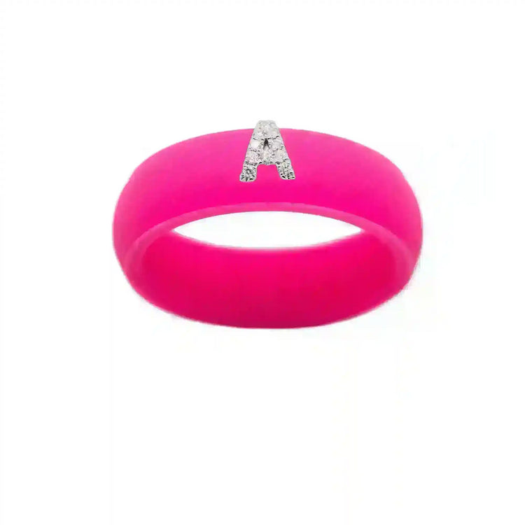“A” Diamond Initial - Size 8