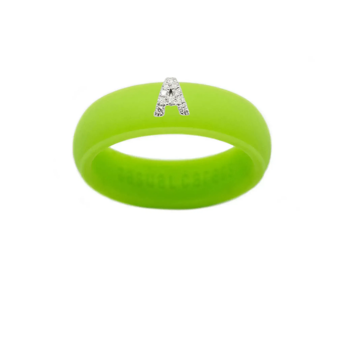 “A” Diamond Initial - Size 6