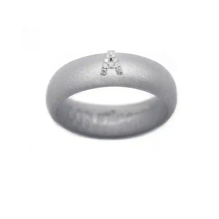“A” Diamond Initial - Size 7