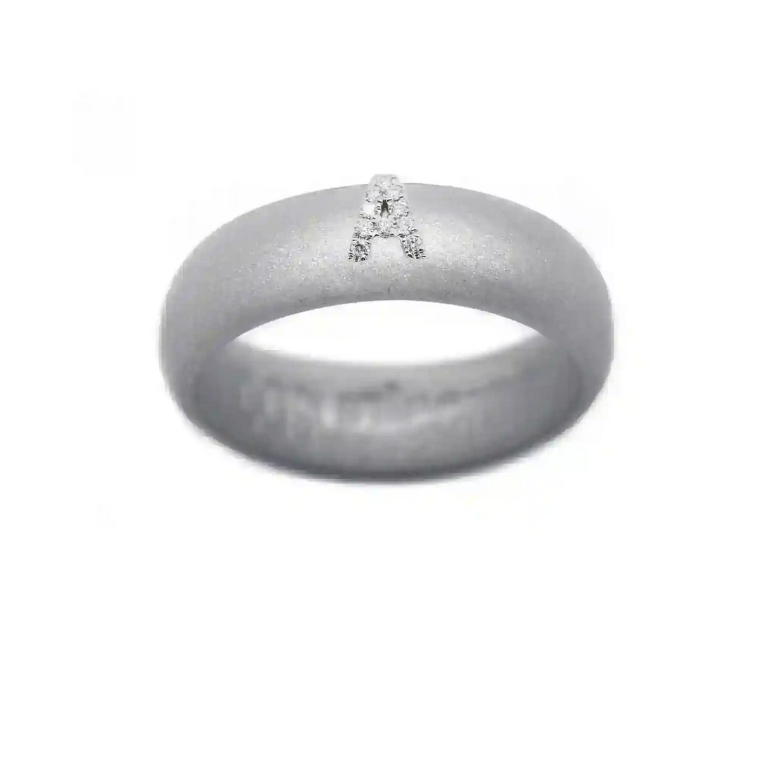 “A” Diamond Initial - Size 7