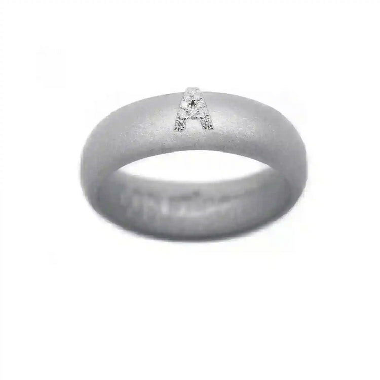 “A” Diamond Initial - Size 8