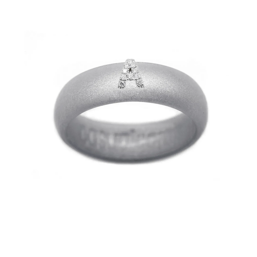 “A” Diamond Initial - Size 6