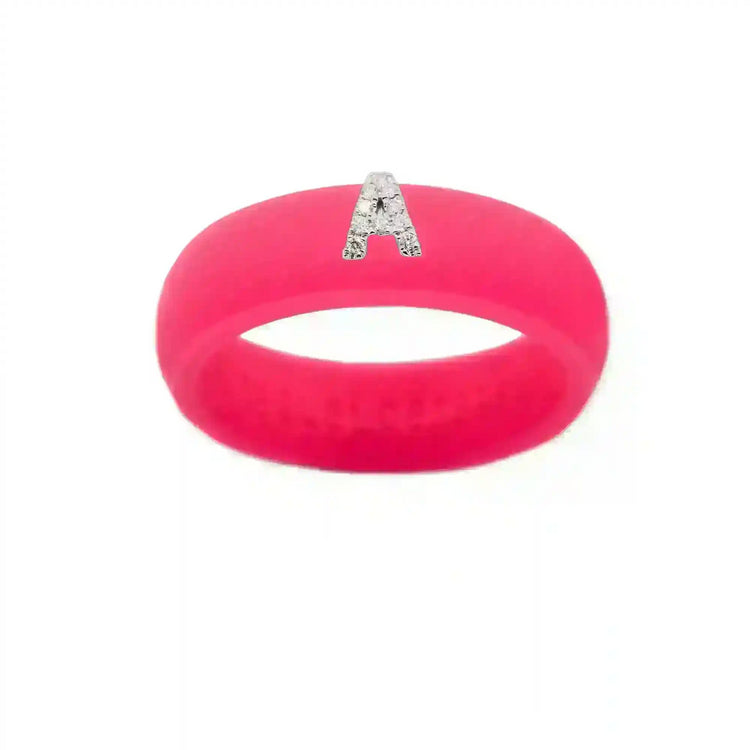 “A” Diamond Initial - Size 8