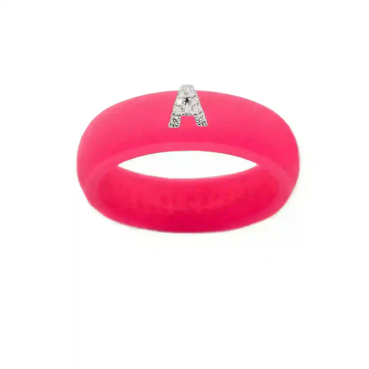 “A” Diamond Initial - Size 7