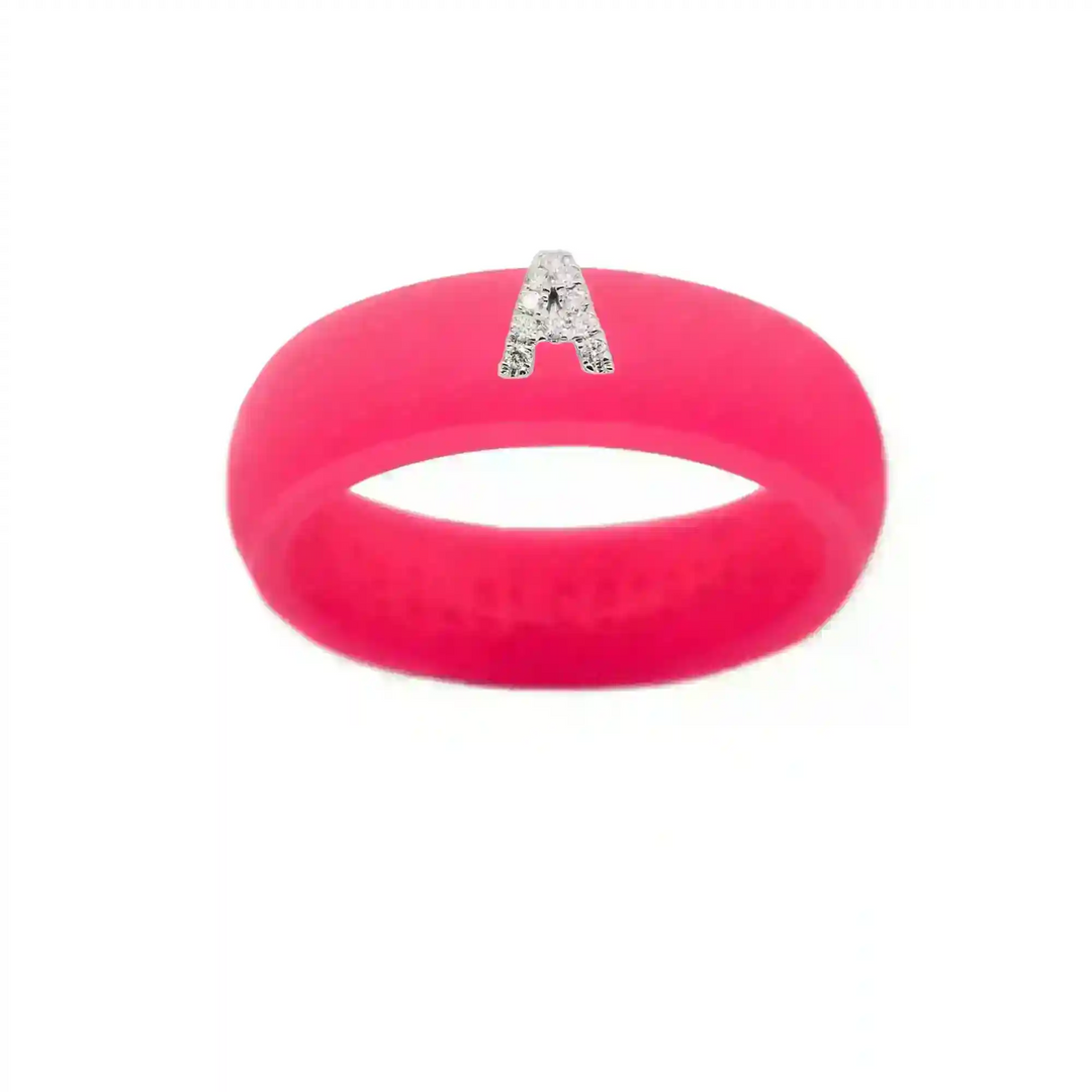 “A” Diamond Initial - Size 7