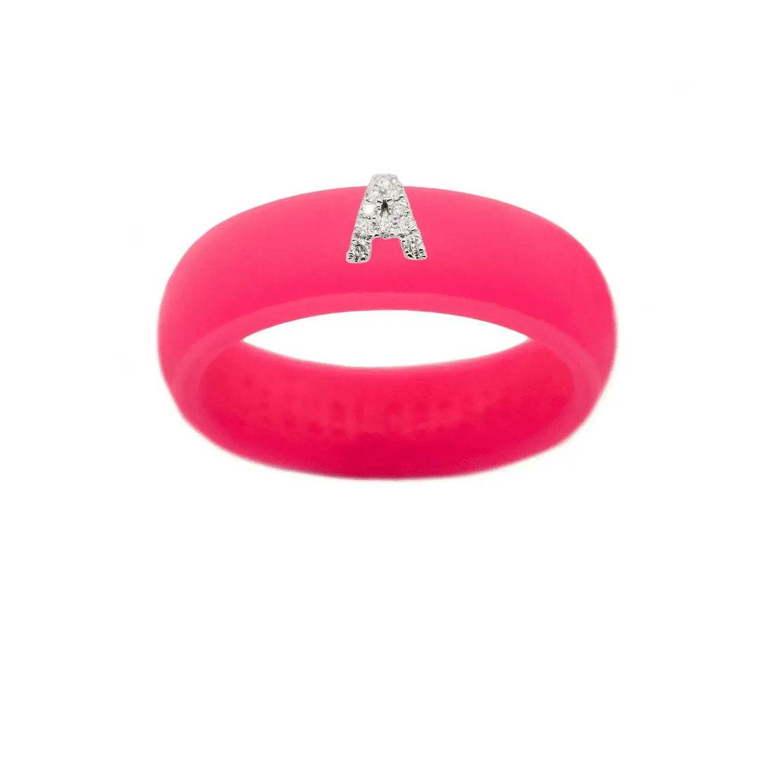 “A” Diamond Initial - Size 6