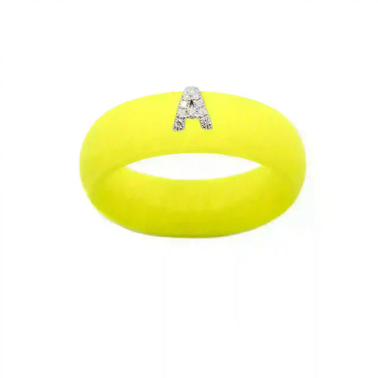 “A” Diamond Initial - Size 8