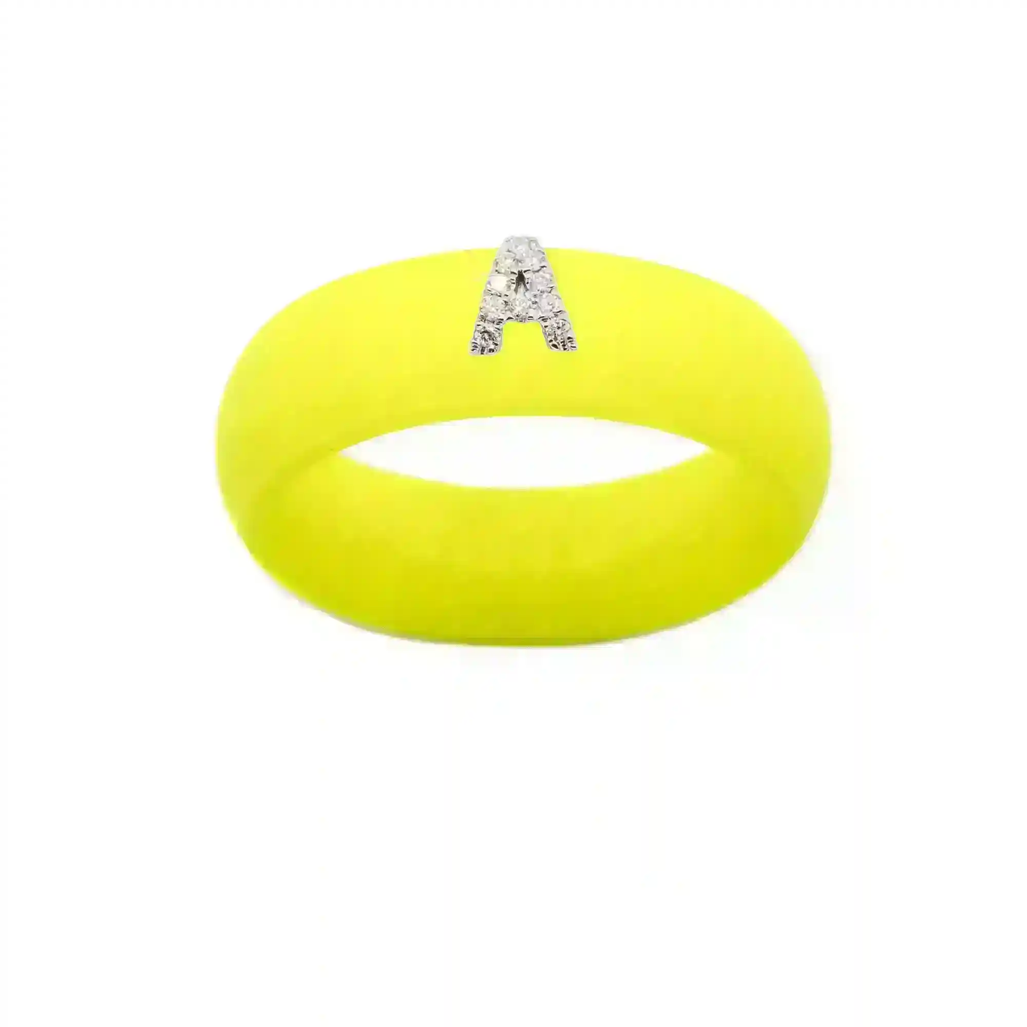 “A” Diamond Initial - Size 8