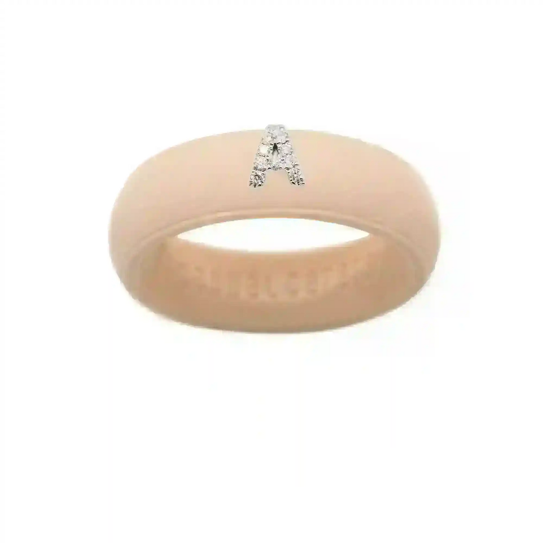 “A” Diamond Initial - Size 8