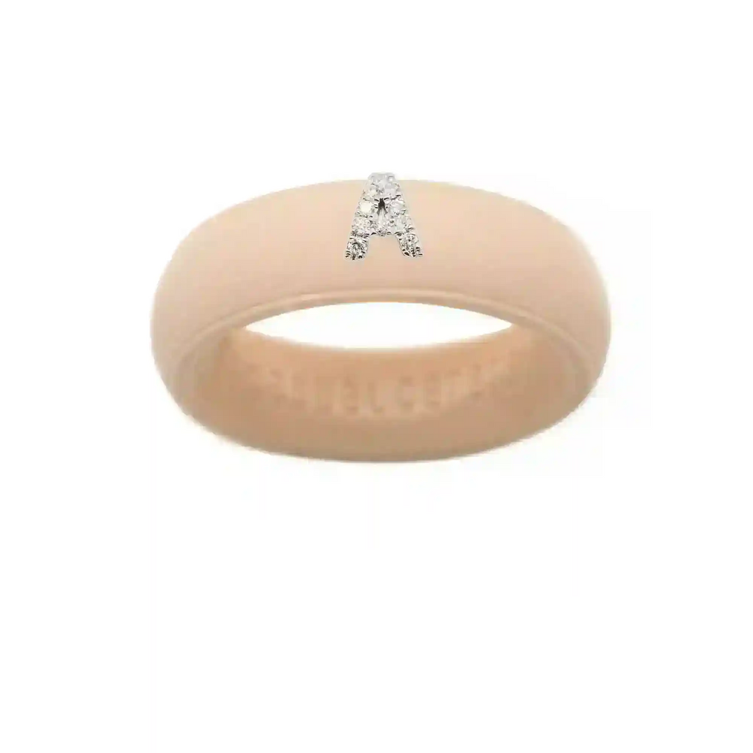 “A” Diamond Initial - Size 7