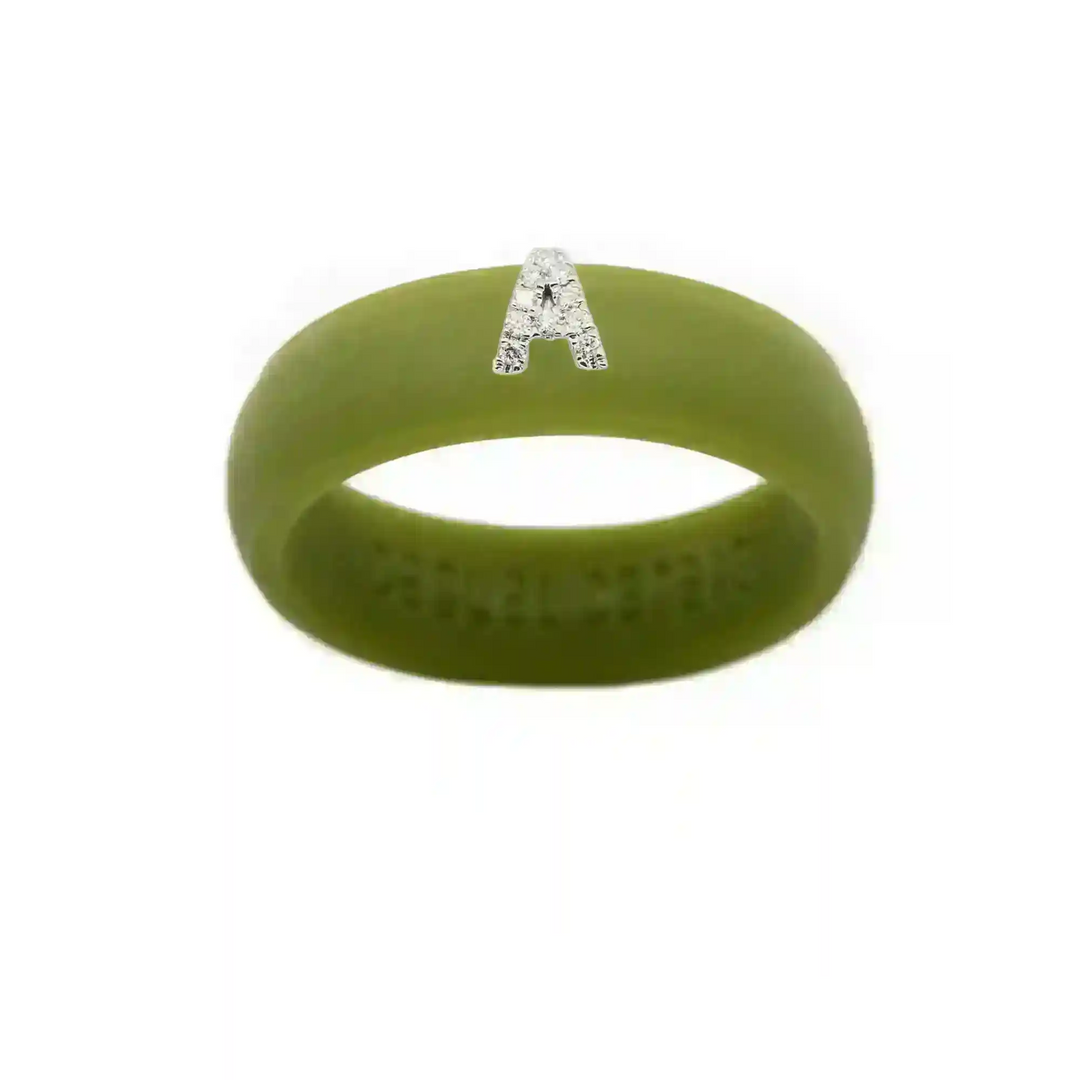 “A” Diamond Initial - Size 7